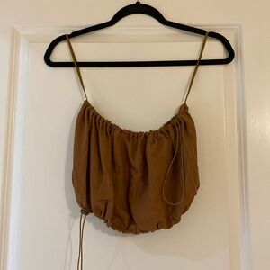 Line and Dot Cropped Tube Top